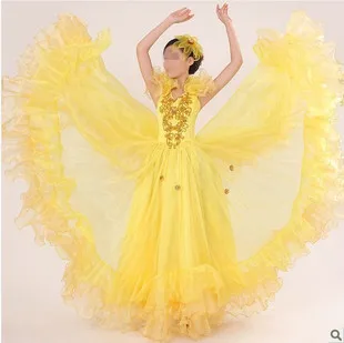 Spanish Bull Dance Modern Dance Costume One-piece Dance Dress Princess Dress Performance Clothing 6 Color