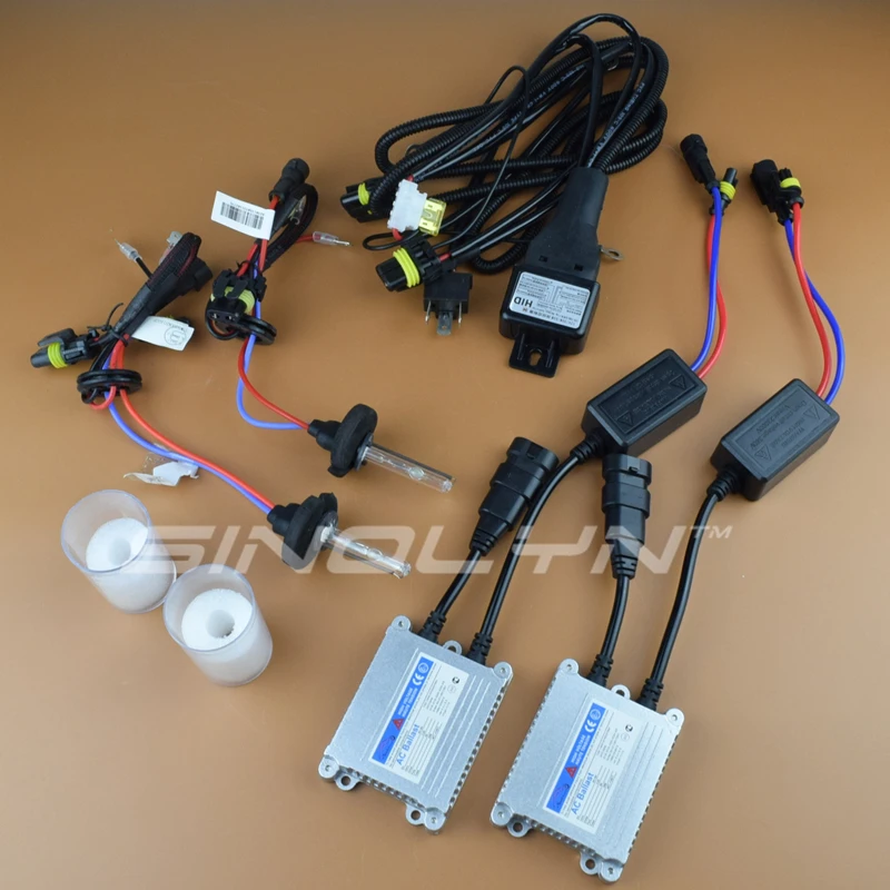 Sinolyn 2.5 Inci Bi Xenon 8.0 Lensa Proyektor Iris Kit Penuh untuk Lampu H7 Lensa H4 H1 Lampu Mobil HID Ballast Aksesori Mobil