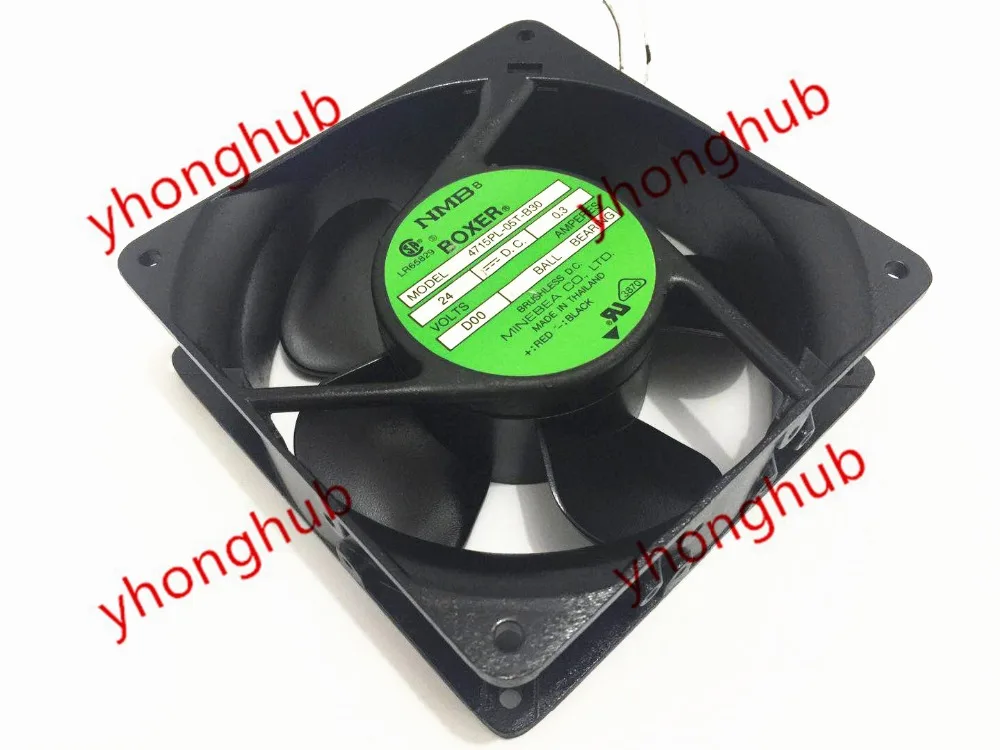 NMB-MAT 4715PL-05W-B30 D00 DC 24V 0.39A 2-wire 120x120x38mm Server Cooling Fan