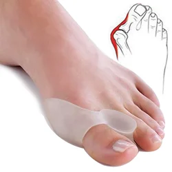 1Pair Silicone Dita Dei Piedi Separatore Borsite Osso Ectropione Regolatore Dita Dei Piedi Apparecchio Esterno Strumenti Per La Cura Del Piede Alluce Valgo correttore