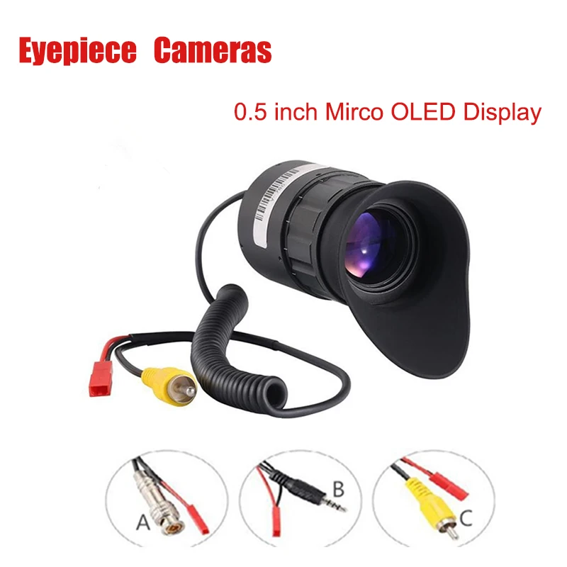 WILDGAMEPLUS 21mm Eyepieces Lens Cameras 1024P Head Mountable Helmet Cameras for 0.39 inch OLED Display Doctor Endoscopy