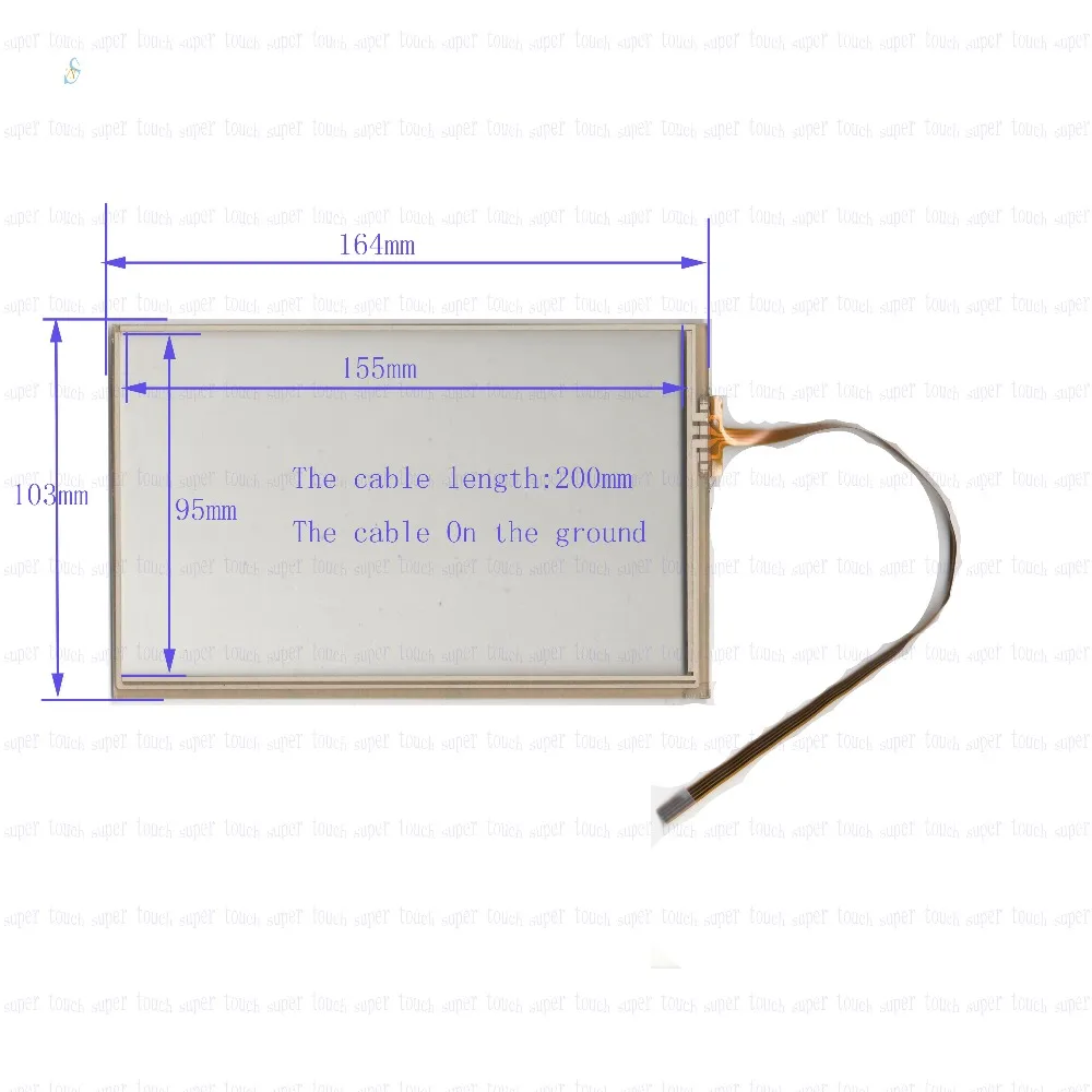 

ZhiYuSun 7-дюймовые панели сенсорного экрана 164 мм * 103 мм 4-проводной длина кабеля 164 мм для GPS сенсорного датчика 103 * это совместимо