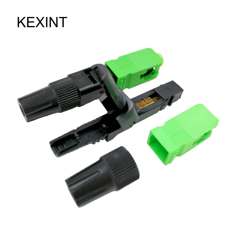 Manufacturer Fast connector KEXINT Fiber optica fast cabling connectors 55MM Length  SC/APC  for cable  3.0 2.0 0.9