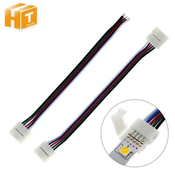 RGBW LED Strip Connector 5pin 12mm /10mm One Connector and Double Connector Free Welding Connector 5pcs/lot