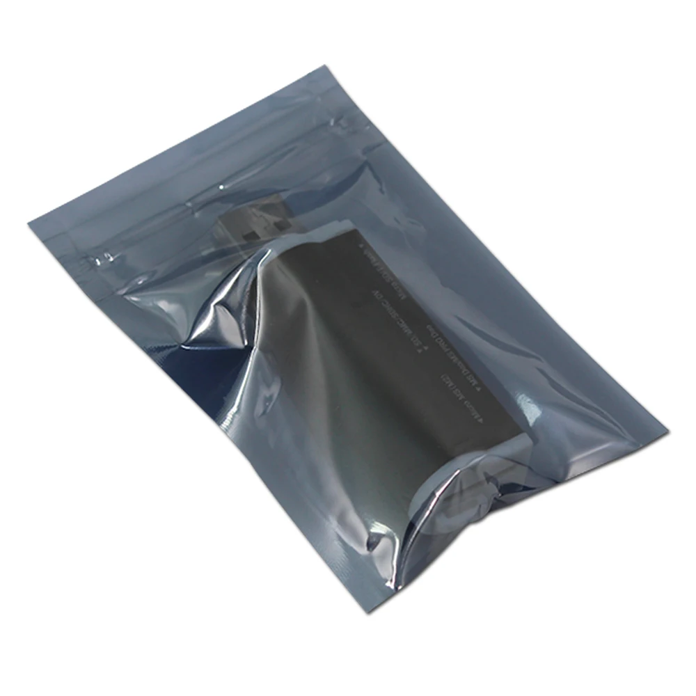 

9x13cm Transparent ESD Anti Static Bag Resealable Zipper Bags Antistatic Pouches Bags For Home Electronic Accessories Storage