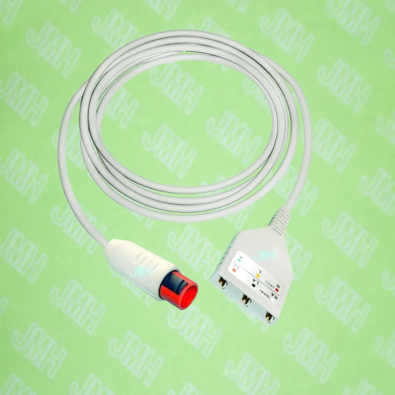 Compatible with 8pin Bionet BM3 ECG Machine the LL 3 lead trunk cable,IEC and AHA.