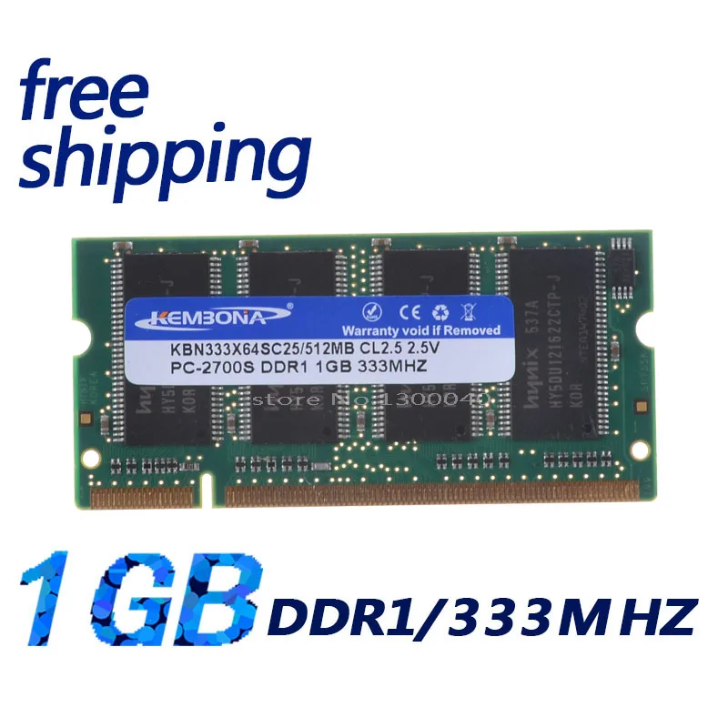 KEMBONA Laptop DDR1 RAM 333MHZ 1GB factory price ddr1 NBDR11G33316C