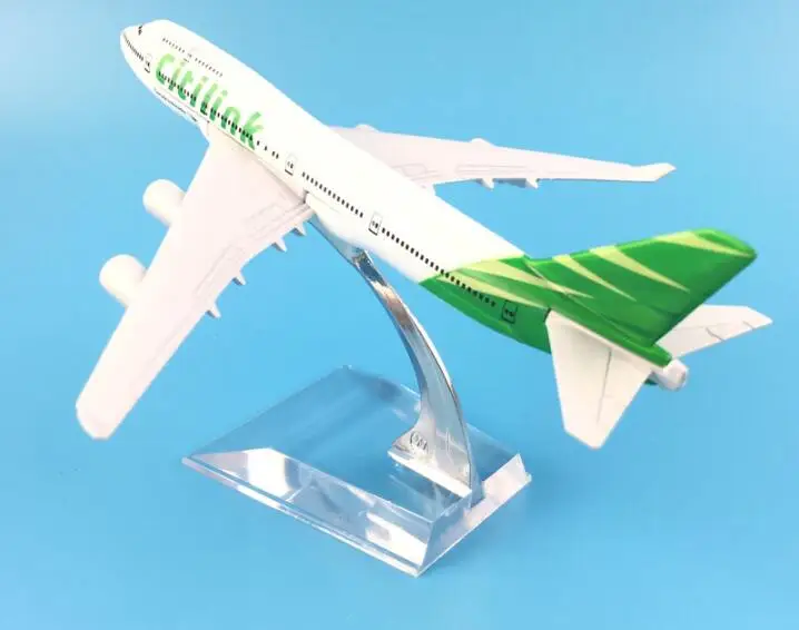 Air Indonesia Citilink Airways B747 400 Boeing 747 400 Airlines 16cm Metal Alloy Plane Model Airplane Model w Stand Aircraft