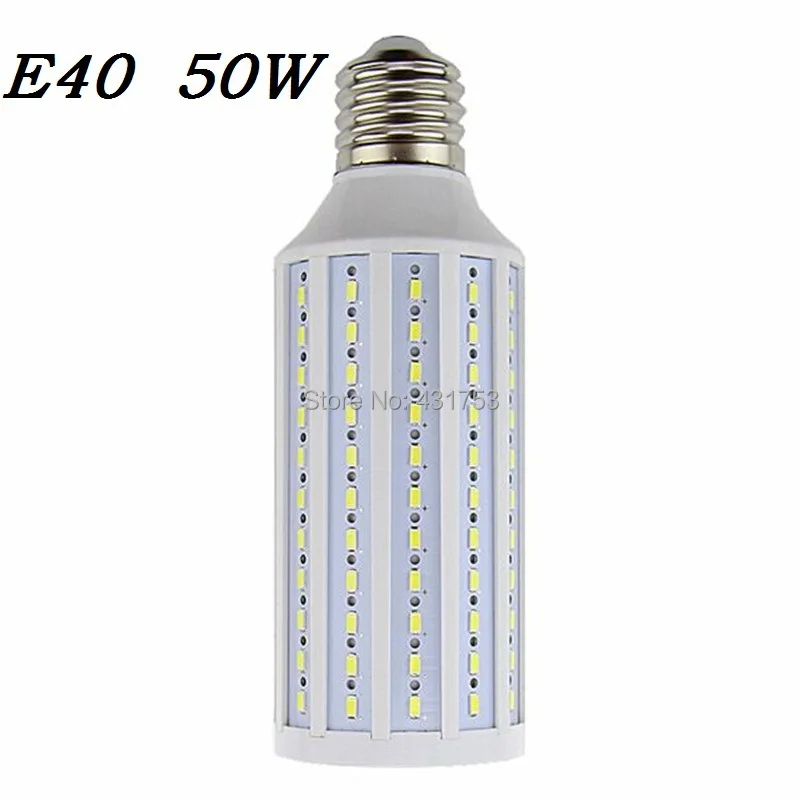 E40 LED Corn bulb Lamp 50W 165 LED Bombillas 5730 SMD for Outdoor street lighting Home Jelwery showcase shop 110V/220V 5pcs/lot