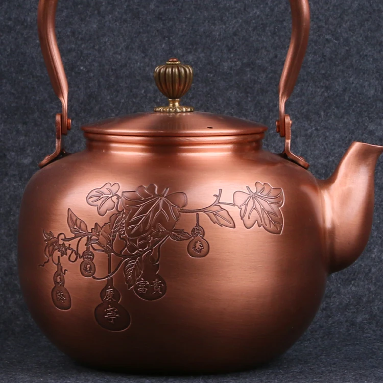 Cast Iron Copper Tea Pot Japanese Teapot Tetsubin Kettle Drinkware KungFu Copper teapots Uncoated TeaKettle Gifts