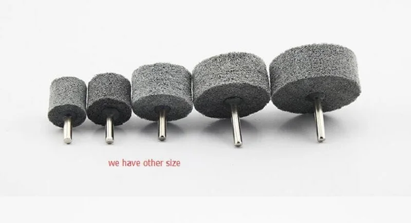 Nieuwe 5 stk/partij 6mm shank Cilindrische Nylon fiber Slijpschijf Metalen Polijsten tekening wiel Past Dremel Rotary Gereedschap