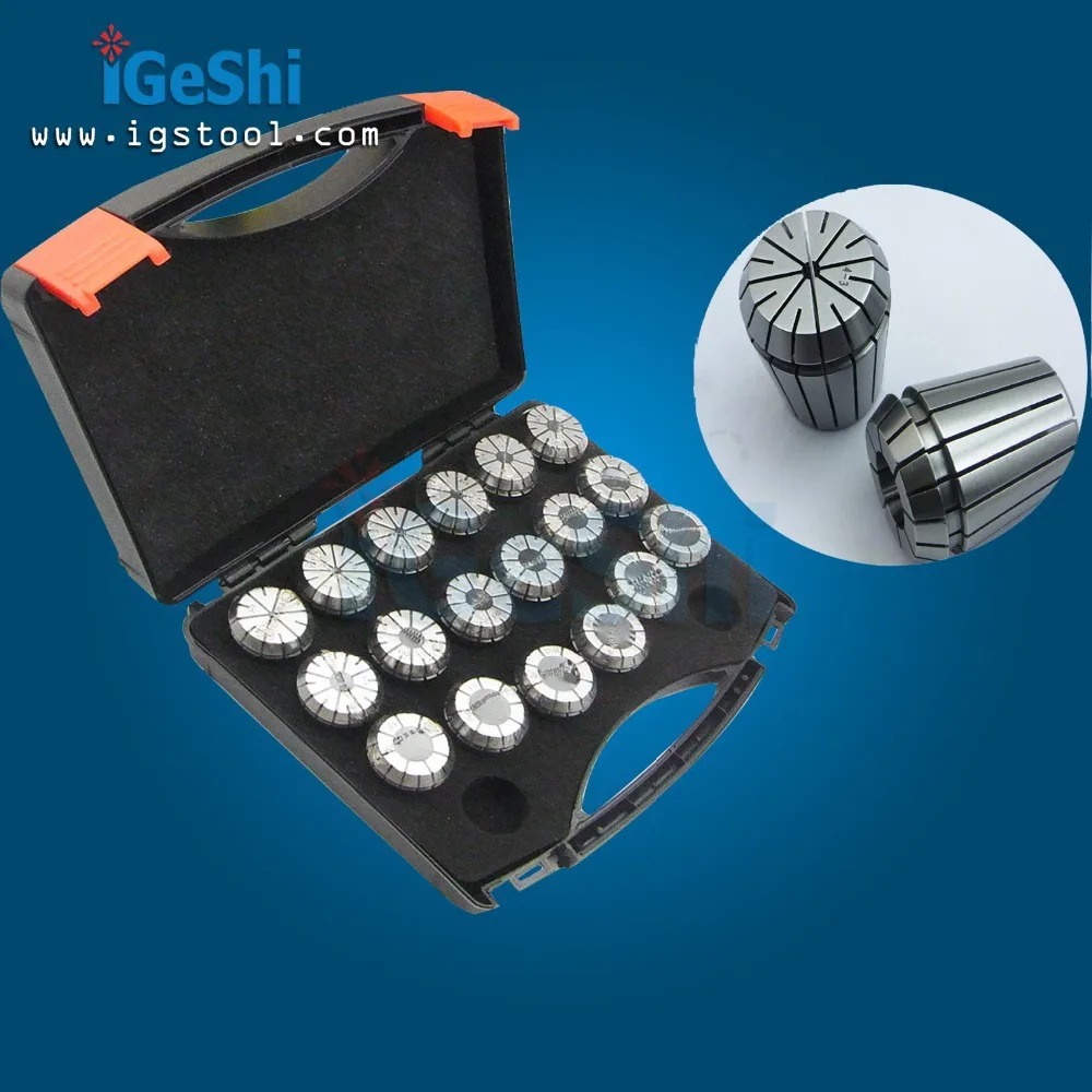 High Precision 0.005mm-0.008mm 19pcs ER32 Collet Set Range 2mm to 20 mm