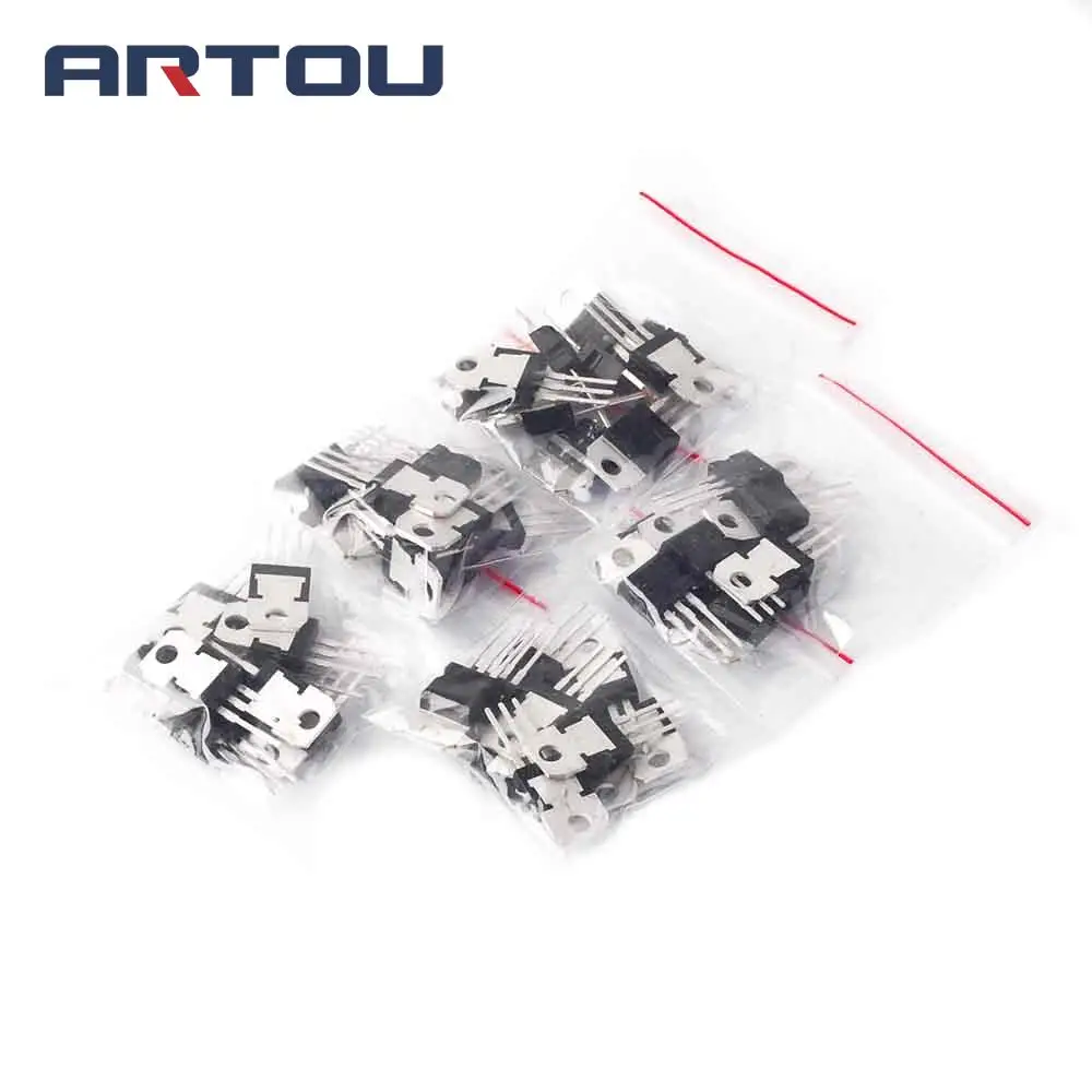 50PCS ( L7805 + L7806 + L7808 + L7809 + L7812 ) EACH 10PCS 7805 7806 7808 7809 7812 TO220