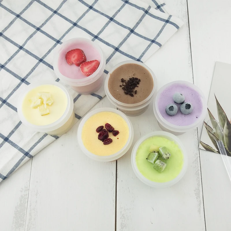 100ml Plastic Ice Cream Cup with Lid DIY Cake Dessert Smoothies Cups Ice Cream Tools W9236