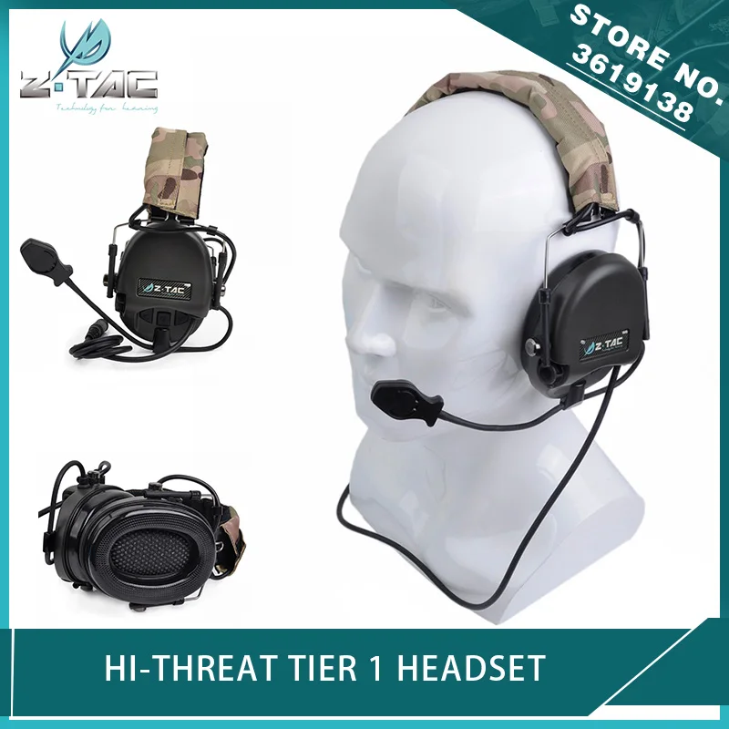 

Z Tactical Airsoft Military zSordin TEA Releases New Hi-Threat Tier 1 Headset Softair Z-TAC Headphones for Fast Helmet