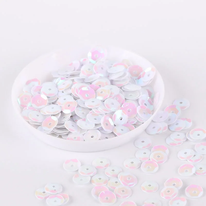 iSequins 720pcs/Lot AB Plated Color 6mm CUP Round Sequins Paillettes Sewing Wedding Craft  Scrapbook, Women Garments Accessories