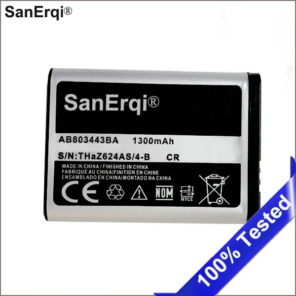 AB803443BU AB803443BA Battery For SAMSUNG For Solid Xcover Xcover 2 C3350 II GT-C3350 AB803443BU 1300mah Battery