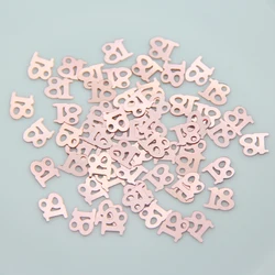 500Pcs Number of various Rose Gold Digital Confetti Glitter Birthday Decor Table Sprinkles Confetti For Celebration Birthday