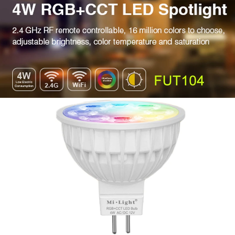 4W 5W 6W 9W 12W Led Bulb Smart light E14/E27/MR16 RGB+CCT led Lamp 12v/220V 2.4G can APP/voice/2.4G Wireless RF Remote Control