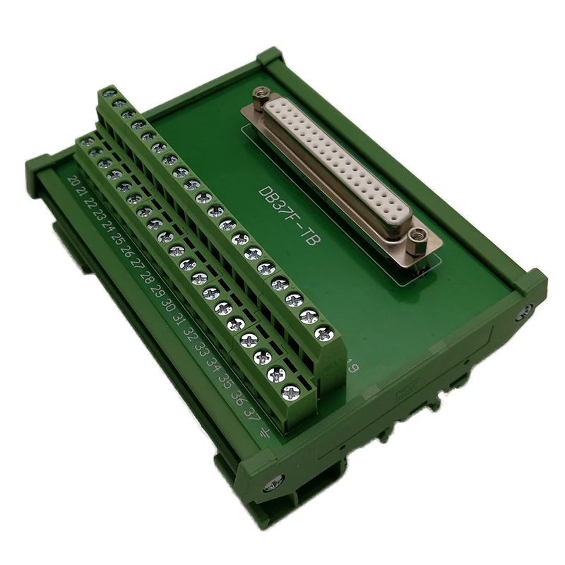 

DB37 relay terminal, DIN rail installation and transfer plate replacement of ADAM-3937 optional male receptacle.