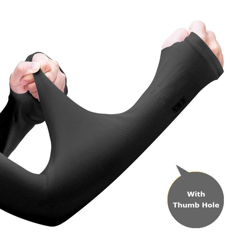 With Thumb Hole Blac