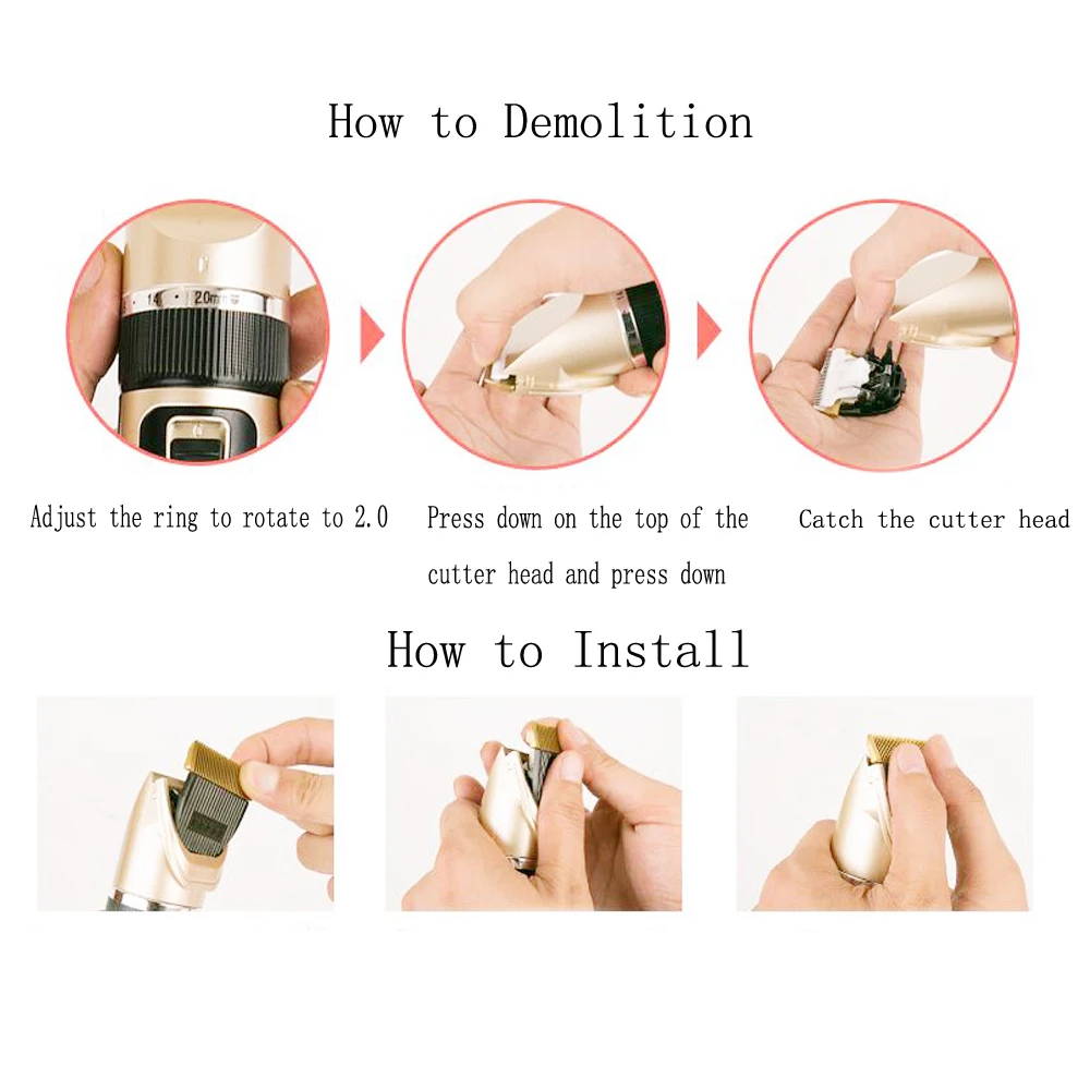 Dog Hair Trimmer Electrical Pet Professional Grooming Machine Tool usb Rechargeable Shavers Hair Cutter Cat Dog Haircut clipper