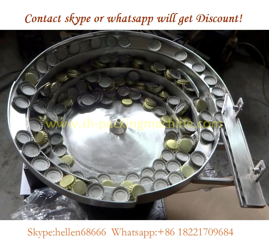 vibrating bowl feeder for crown cap,SUS304 bowl feeder vibratory,400mm customizable