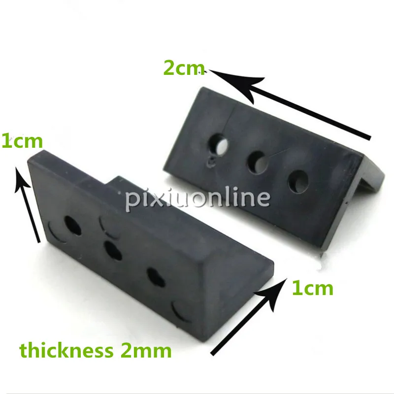 10pcs L-shaped Black Plastic Angle Sheet DIY Model Making Tools Parts Free Shipping France Italy USA