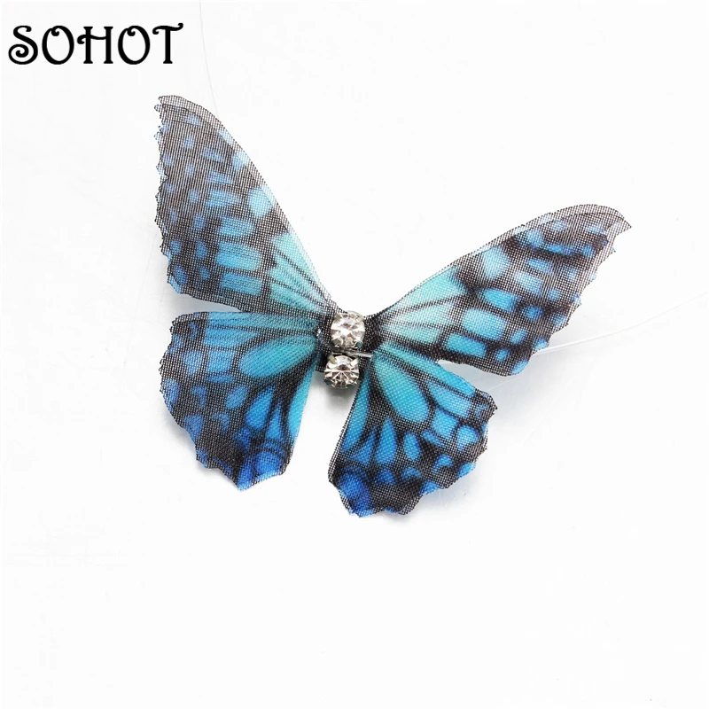 SOHOT Trendy 3D Butterfly Choker Collar Necklace for Women Party Fishing line Boho Party Jewelry Bijoux Valentine\'s Day Gifts