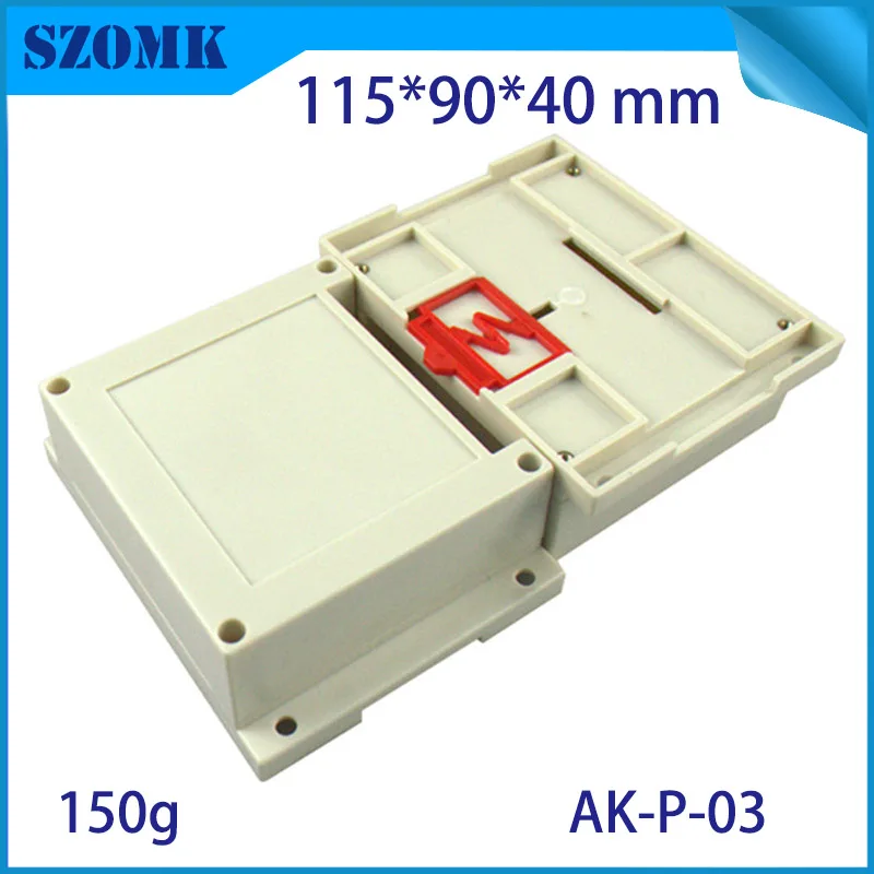 szomk din rail enclosure junction box for gps tracker (10Pcs) 115*90*40mm szomk plastic outlet boxes instrument enclosure case