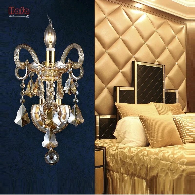 Crystal wall lamp Luxury Modern Living Room K9 crystal wall light Top Grade beside Crystal wall Lighting crystal wall sconce