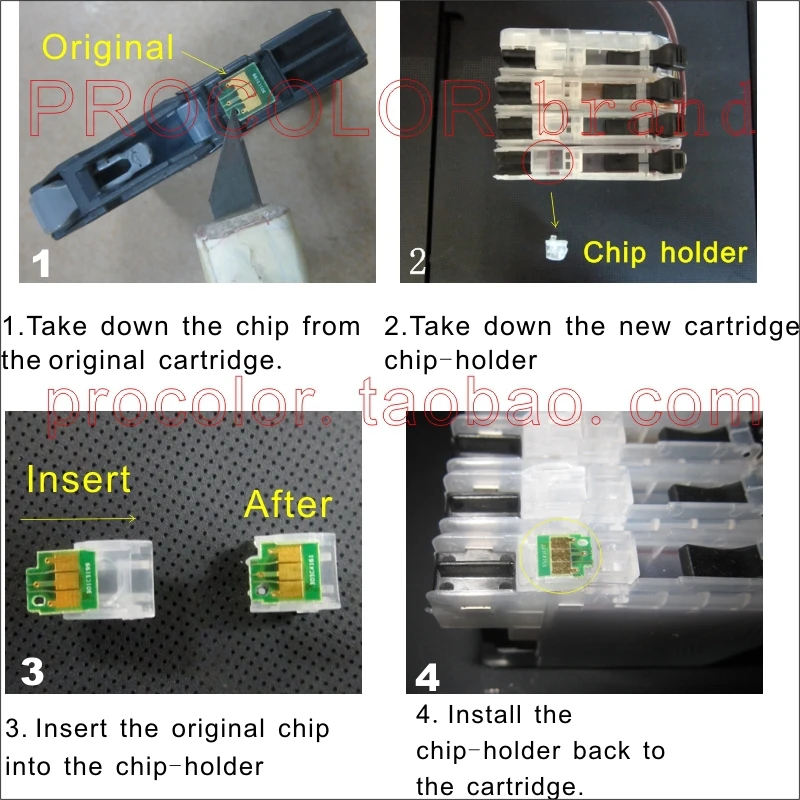 Continuous Ink Supply System CISS ink cartridge Model LC110 LC 110 LC110BK for BROTHER DCP-J152N DCP-J137N DCP-J132N ARC Chips