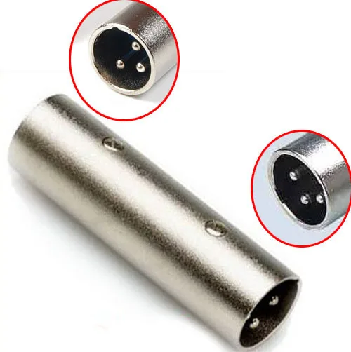 3 PIN XLR Male to Male Microphone Power Adapter