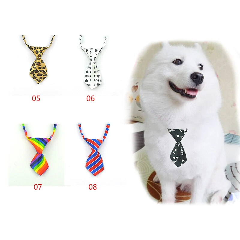 4pc/Lot Dog Cat Tie Pets Supplies 27 Colors Tie For Cat Dog Accessories Collar Holiday Decoration Adjustable Elastic 2020 New