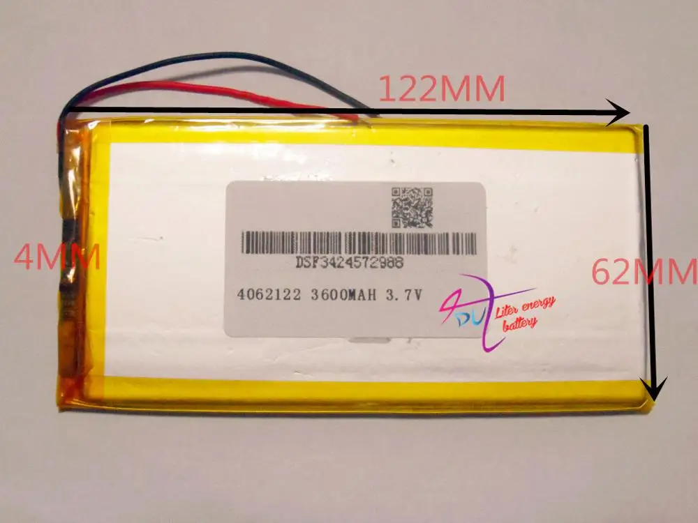 best battery brand Size 4062122 3.7V 3600mah tablet battery with Protection Board For PDA Tablet PCs Digital Products