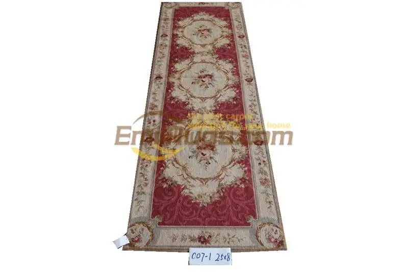 Old Hand-made Traditional Wool Needle-point runner Carpet Handmade Needlepoint Antique Chinese Hand-made Wool New Listing