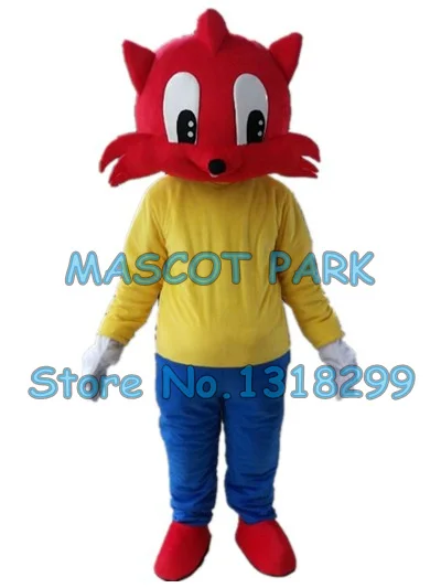 red cat mascot costume custom cartoon character cosply adult size carnival costume 3161