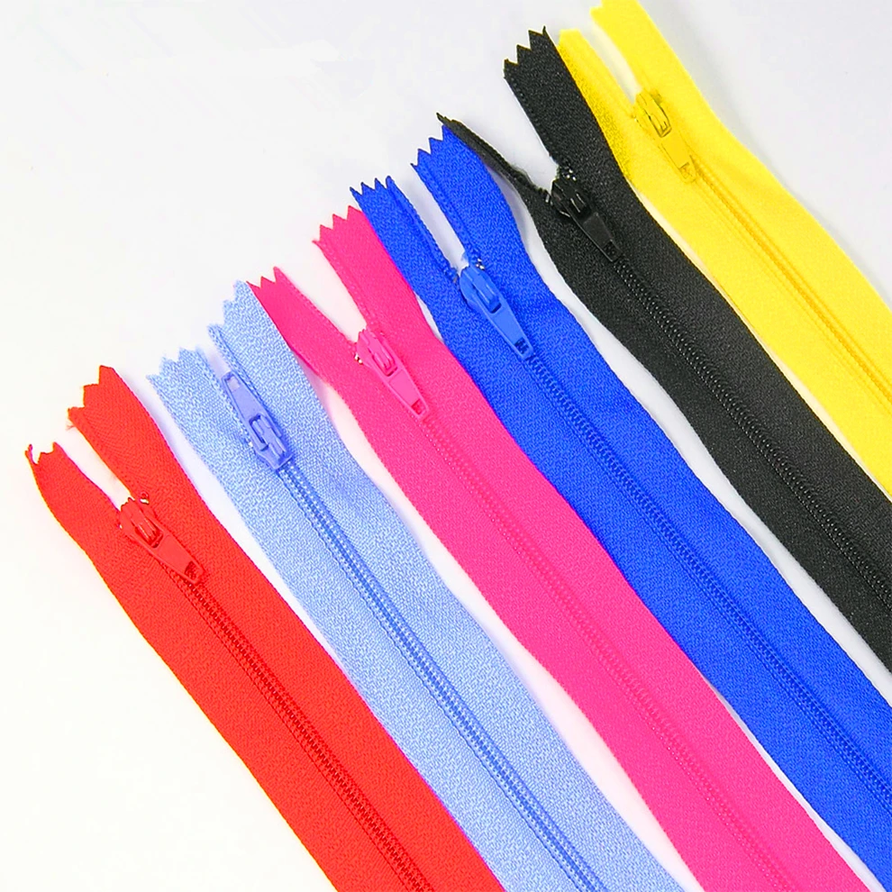 100pcs Mixed color hem zipper 50cm non-invisible zipper closed end zip fastener skirt zipper bag quilt