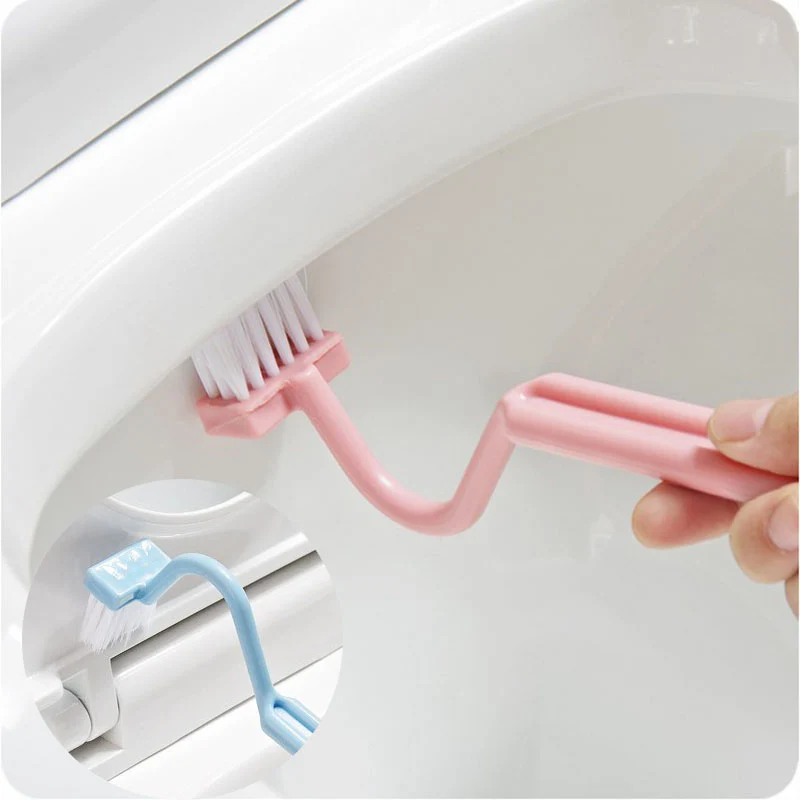 

1PC Toilet Brush Bright Color Home Shower Room Wc Accessories Portable Toilet Brush Bathroom Scrubber V-type Bent Cleaner