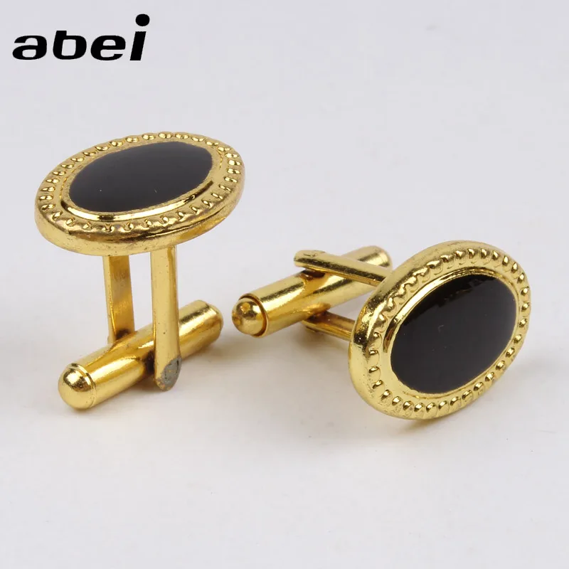 2pcs/set Fashion Design Metal cuff button Quality Gold Black Cufflink For Men Women Shirts Brand cuff links