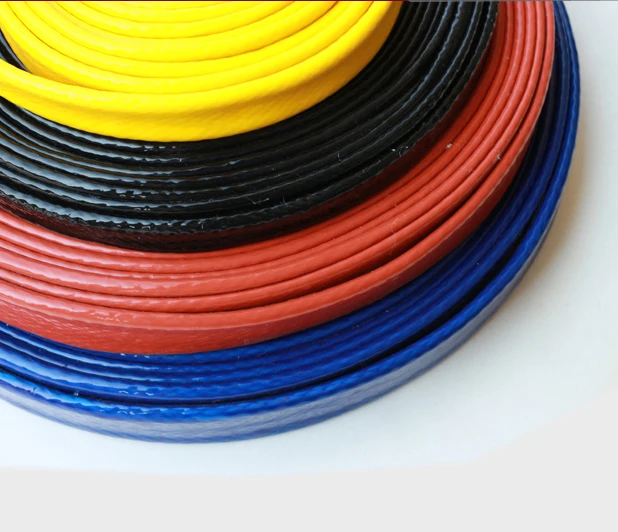 1M 12mm Dia Red Black High Temperature Fire Retardant Casing Pipe Cable Sleeve Thickening Insulation Silicone Fiberglass Tube