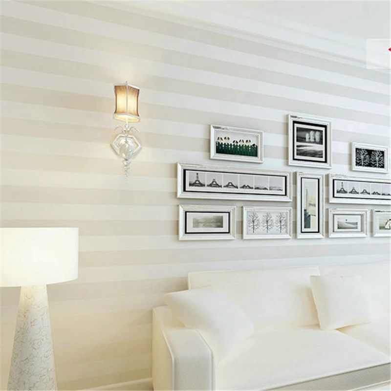 wellyu Modern simple flocking nonwoven fabric 3d wallpaper vertical striped color background wall living room bedroom wall paper