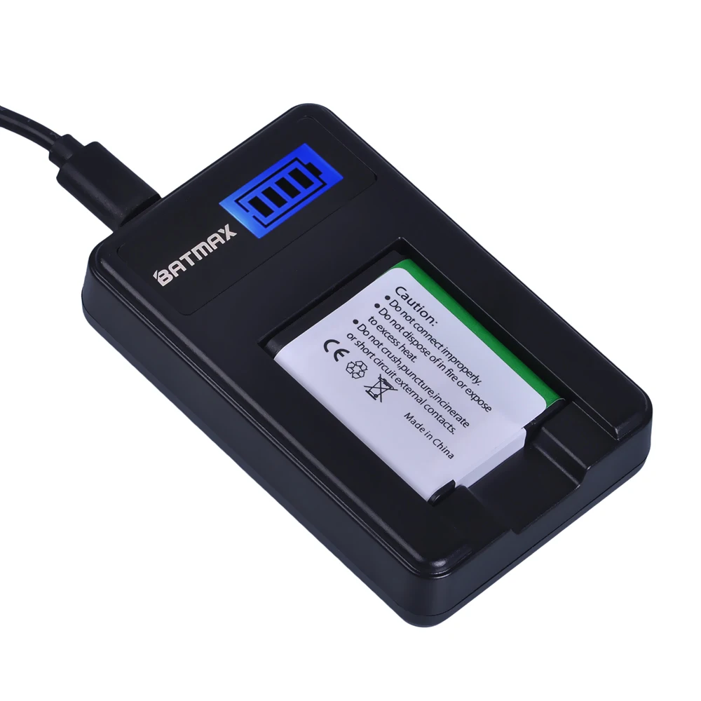 1pc 1200mAh EN-EL19 EN EL19 ENEL19 Battery + LCD USB Charger for Nikon S100 S2500 S2600 S3100 S6400 S4100 S4150 S3300 S4300