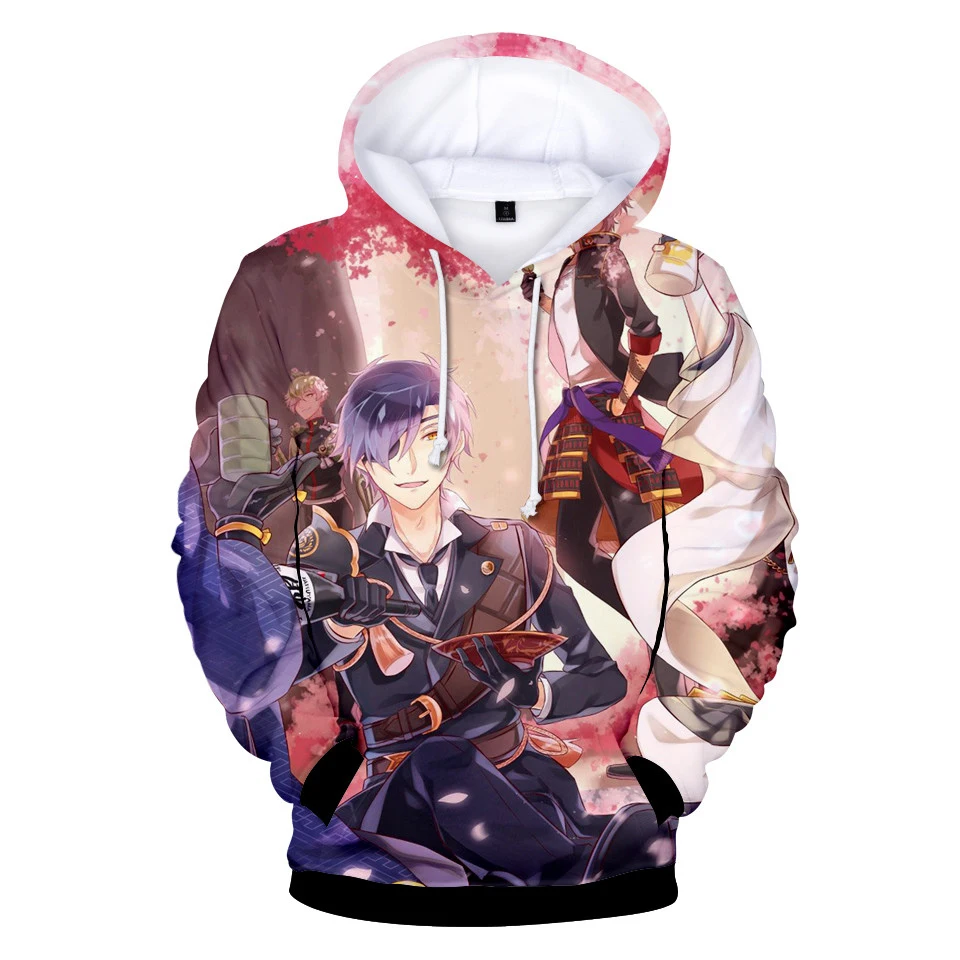 latest 3d hoodies Touken Ranbu Online games fashion men women Hoodie Pullover Tops casual Long Sleeve 3D Hooded Sweatshirts 4XL