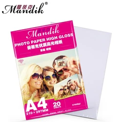 A4 20 sheets 180g 200g 230g premium cast coated glossy inkjet photo paper