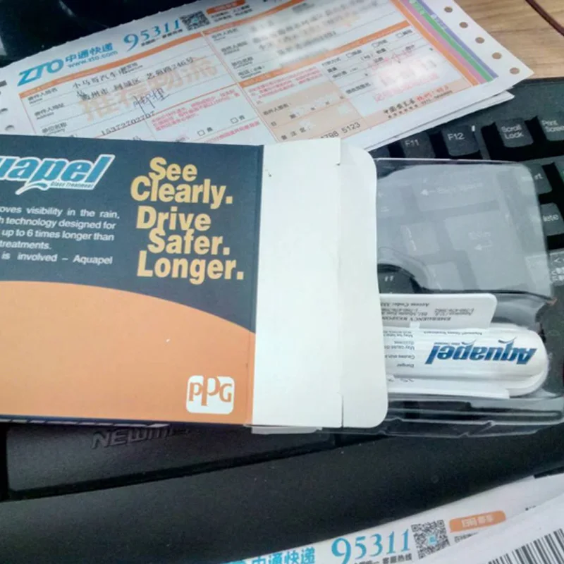 1PCS Genuine Aquapel Car Invisible Wipers Windshield Glass Water Rain Repellent Wipers Glass Coating Film Car Cleaning Brushes