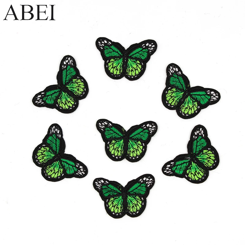 10pcs/lot Diy Butterfly Stickers Girls Clothes Jeans Coats Sewing Appliques Handmade Backpack Patches Decoration Garment Badge