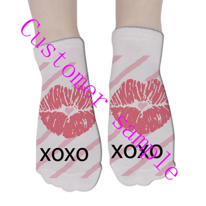 Calzini personalizzati su misura in fabbrica Calzini corti in cotone da uomo/donna stampati in 3D Calzini bassi casual divertenti dal design