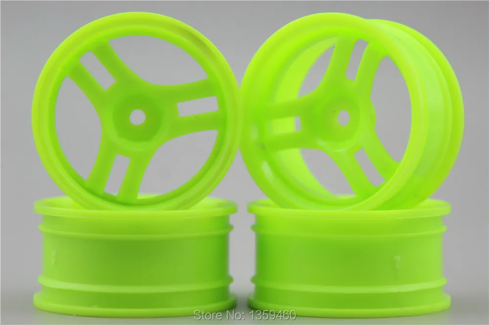4pcs 1/10 Touring&Drift Wheel Rim T3S1NG(Material Green) 3mm offset fits for 1:10 Touring&Drift Car 1/10 Rim 10154