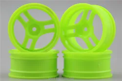 4 pz 1/10 Touring & Drift Wheel Rim T3S1NG (Verde Materiale) 3mm offset misura per 1:10 Touring & Drift Car 1/10 Rim 10154